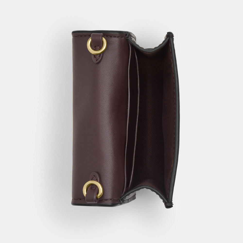 Coach Mini 🆕 Wallet On A Chain In Signature Canvas - Picture 6 of 8
